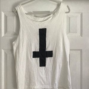 UPSIDE DOWN CROSS TEE